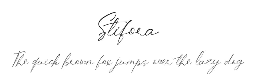 Stifora by Indriyanti — Script Handwritten Font