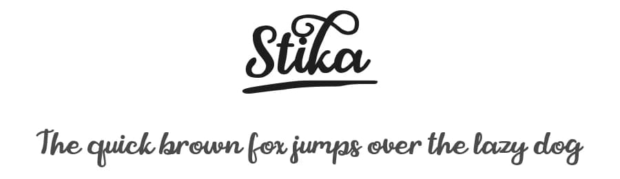 Stika by 7NTypes — Script Handwritten Font