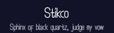 Stikco by Kong Font — Sans Serif Font — thumbnail 2
