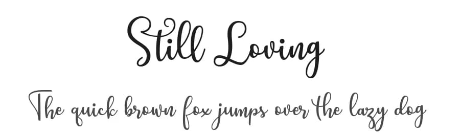 Still Loving by 7NTypes — Script Handwritten Font