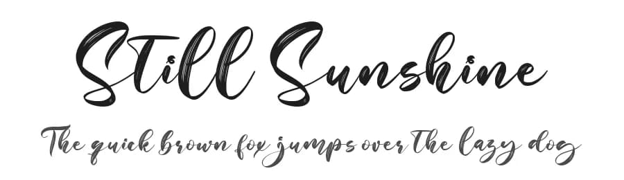 Still Sunshine by Sarif Letter — Script Handwritten Font