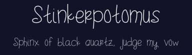 Stinkerpotomus by Sabrina Schleiger — Script Handwritten Font — thumbnail 2
