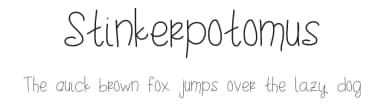 Stinkerpotomus by Sabrina Schleiger — Script Handwritten Font — thumbnail 1