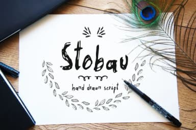 Stobau Font by Silvia Porcu — Script Handwritten Font — thumbnail 2