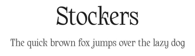 Stockers by Zarma Type Foundry — Serif Font