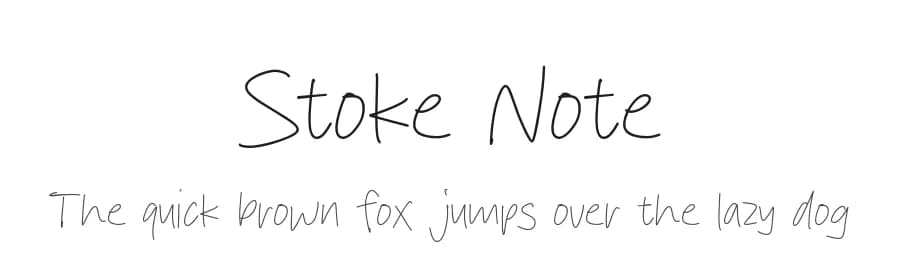 Stoke Note by MJType — Script Handwritten Font