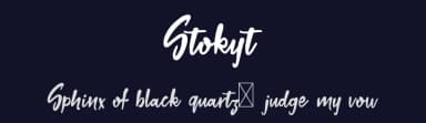 Stokyt by Digital Typeface Studio — Script Handwritten Font — thumbnail 2