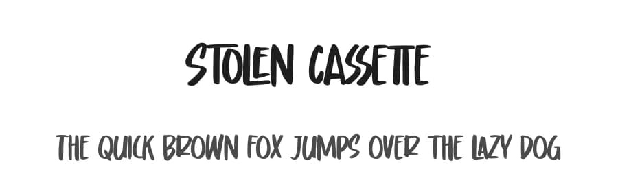 Stolen Cassette by Gassstype — Script Handwritten Font