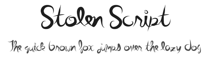 Stolen Script by Xerographer Fonts — Script Handwritten Font
