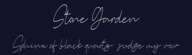 Stone Garden by Vunira Design — Script Handwritten Font — thumbnail 2