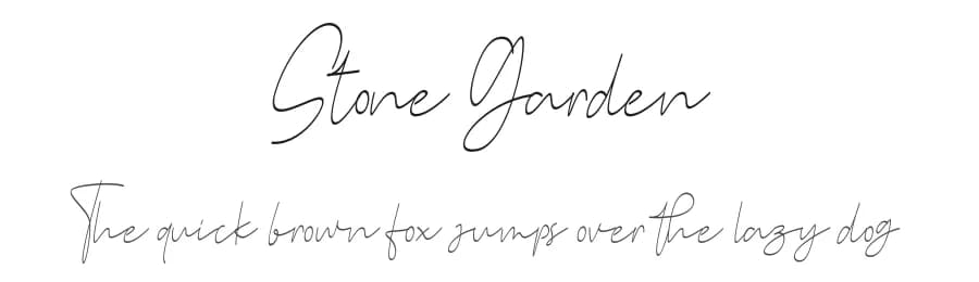 Stone Garden by Vunira Design — Script Handwritten Font