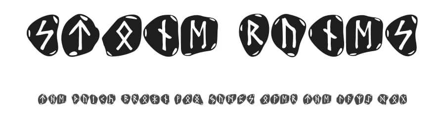 Stone Runes by Grabstein — Dingbats Font