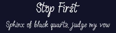 Stop First by Sudarman Mulka — Script Handwritten Font — thumbnail 2