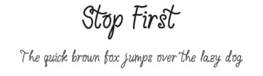 Stop First by Sudarman Mulka — Script Handwritten Font — thumbnail 1
