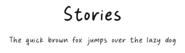 Stories by Aestherica Studio — Script Handwritten Font