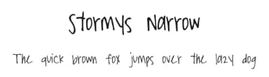Stormys Narrow by Stormys Fonts — Script Handwritten Font — thumbnail 1
