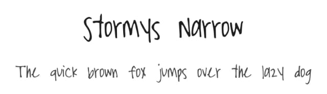 Stormys Narrow by Stormys Fonts — Script Handwritten Font
