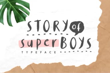 Story of Super Boys Font by Keithzo (7NTypes) — Script Handwritten Font — thumbnail 1