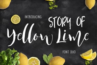 Story of Yellow Lime Font by Mellow Design Lab — Script Handwritten Font — thumbnail 1