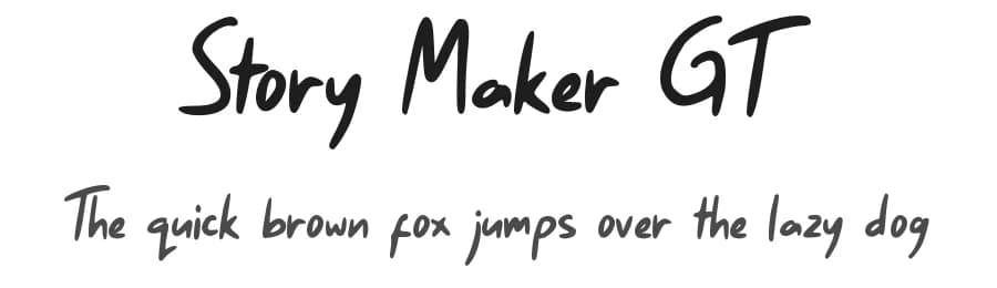 Story Maker GT by Typetasty — Script Handwritten Font