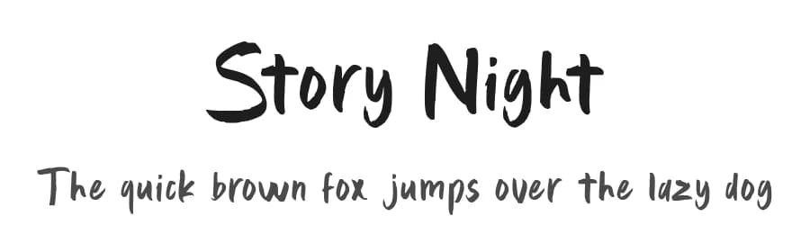 Story Night by Fikryal studio — Script Handwritten Font