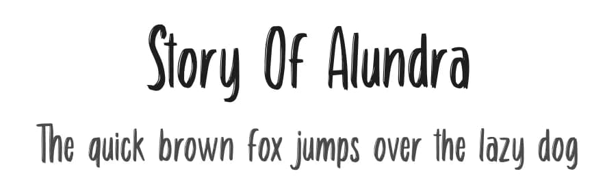Story Of Alundra by Typefactoryco — Script Handwritten Font