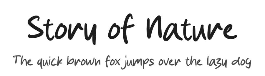 Story of Nature by MJType — Script Handwritten Font