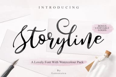 Storyline Font by Lettersiro Co. — Script Handwritten Font — thumbnail 1