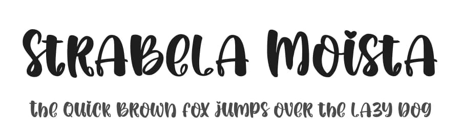 Strabela Moista by Blankids — Script Handwritten Font