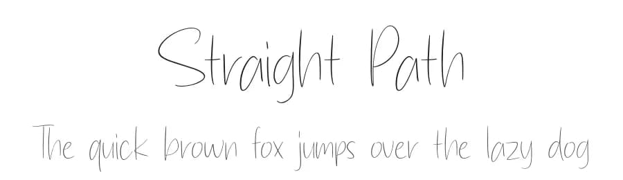 Straight Path by MJType — Script Handwritten Font