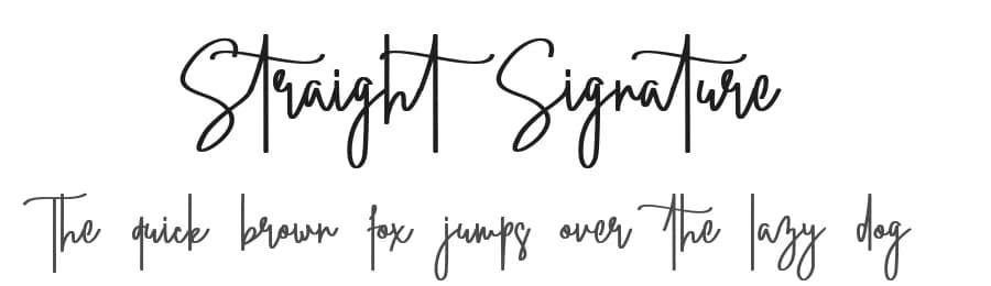 Straight Signature by Letterlycious — Script Handwritten Font — preview 1