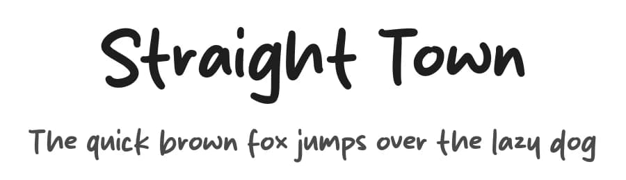 Straight Town by MJType — Script Handwritten Font