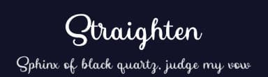 Straighten by Doehantz Studio — Script Handwritten Font — thumbnail 2