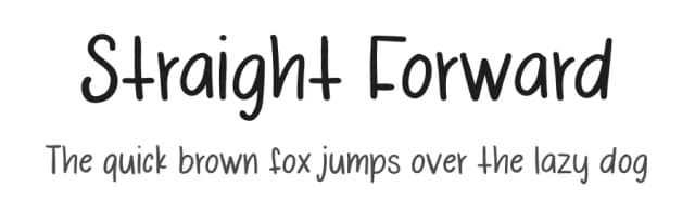 Straight Forward by Marina Sanders — Script Handwritten Font