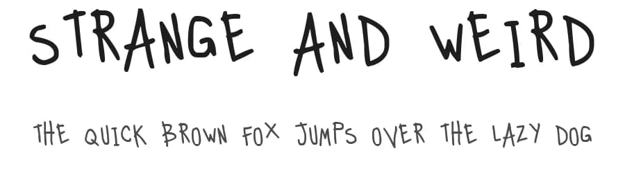 Strange And Weird by Aryel Filipe — Script Handwritten Font