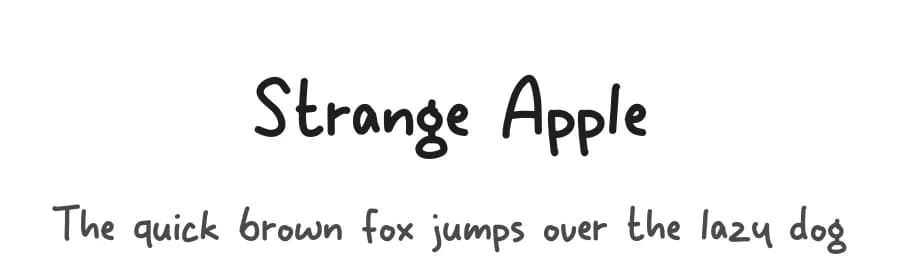 Strange Apple by MJType — Script Handwritten Font