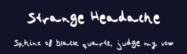 Strange Headache by Guillermo Vela Garcia — Script Handwritten Font — thumbnail 2