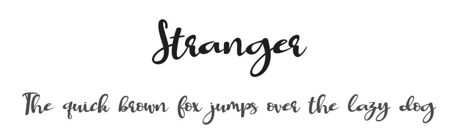 Stranger by Supersemar Letter — Script Handwritten Font