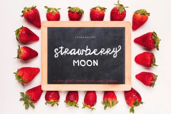 Strawberry Moon Font by Jason Scott — Script Handwritten Font
