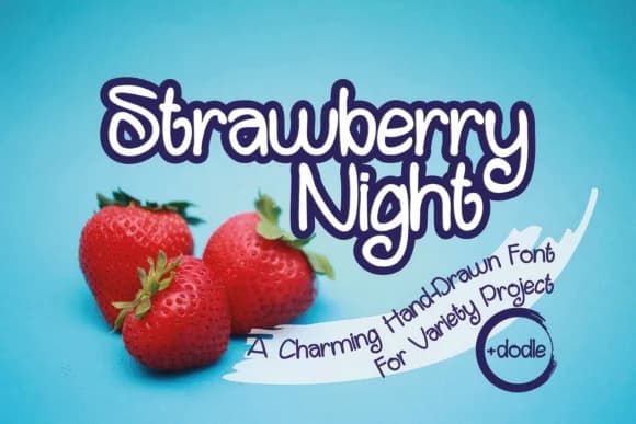 Strawberry Night Font by 38.lineart — Script Handwritten Font
