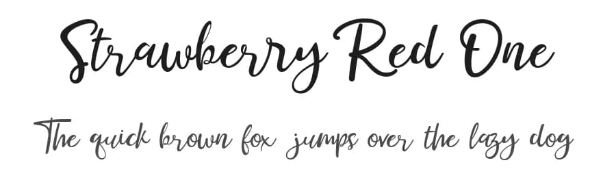 Strawberry Red One by Rinda Pratyas — Script Handwritten Font