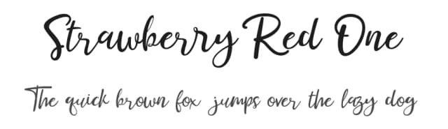 Strawberry Red One by Rinda Pratyas — Script Handwritten Font
