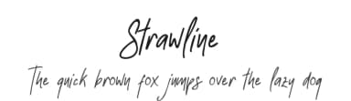 Strawline by QueenType — Script Handwritten Font — thumbnail 1