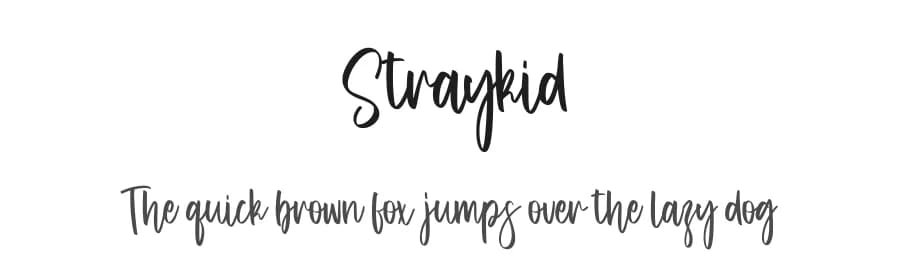 Straykid by Hatf Type — Script Handwritten Font