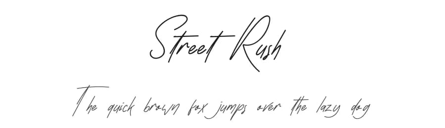 Street Rush by Erik Studio — Script Handwritten Font