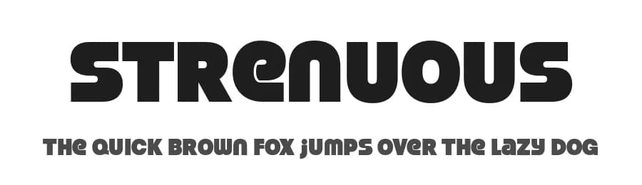 Strenuous by Typodermic Fonts — Sans Serif Font