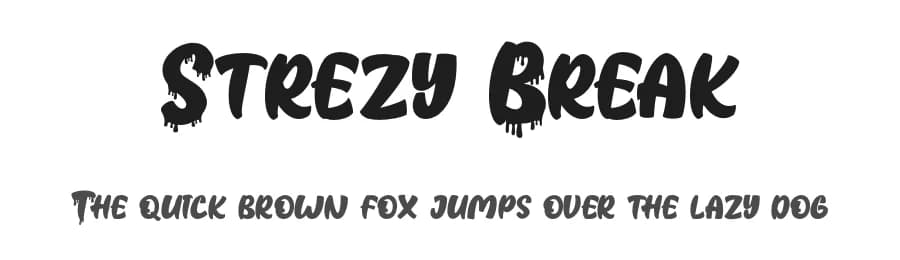 Strezy Break by Rvandtype — Script Handwritten Font