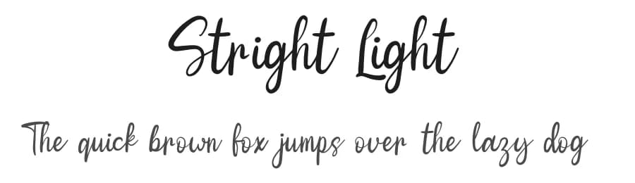 Stright Light by Milea Sajojo — Script Handwritten Font — preview 1