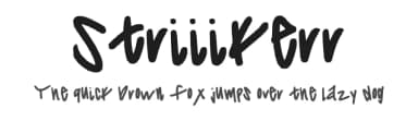 Striiikerr by The Bubble Letters — Script Handwritten Font — thumbnail 1