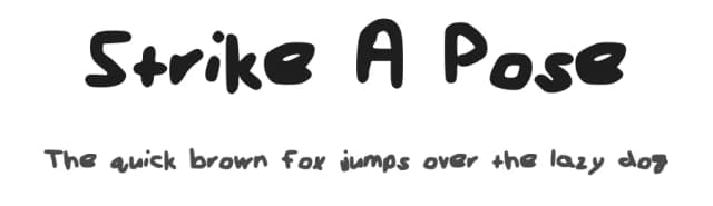 Strike A Pose by Kalina Hug — Script Handwritten Font